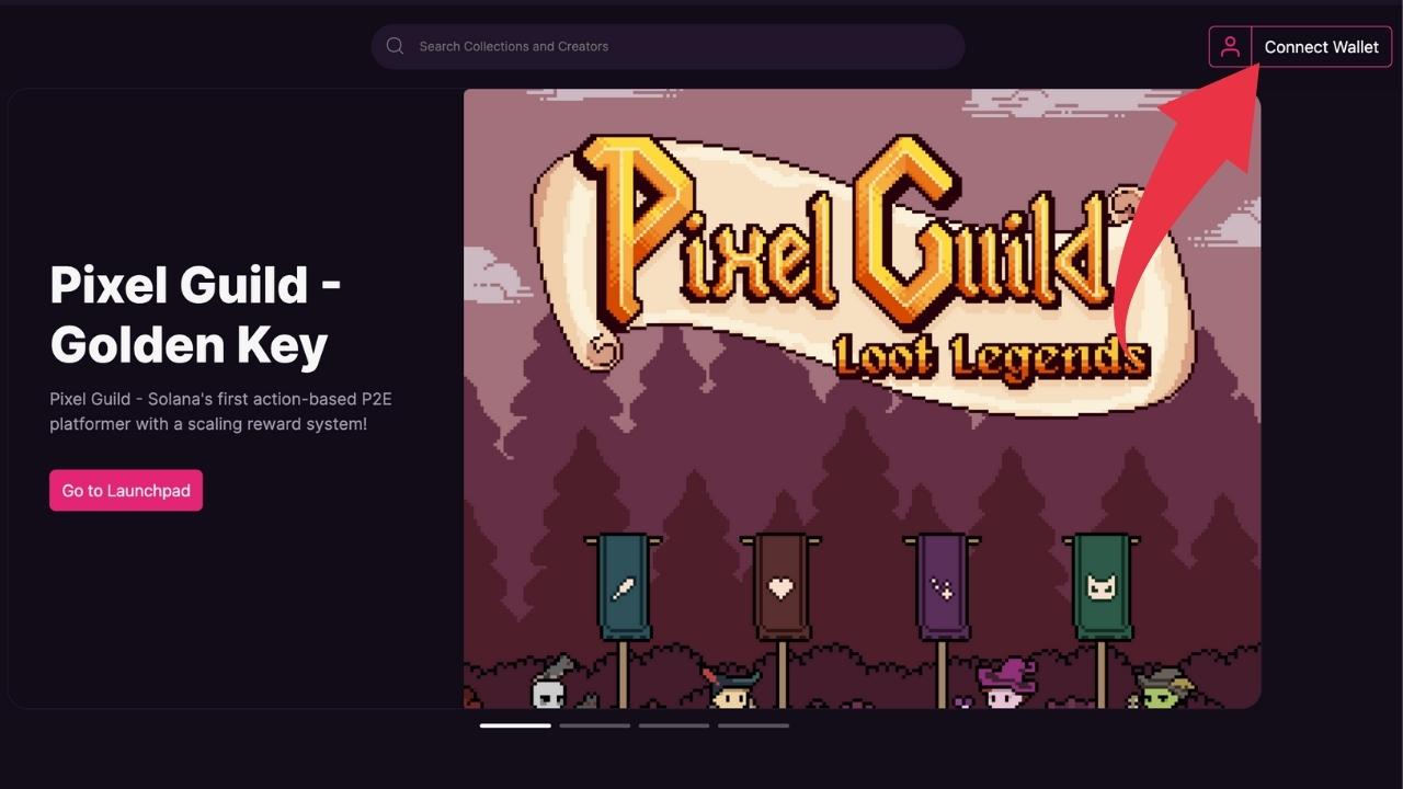 2. Make sure your wallet is connected by clicking on _Connect Wallet_ in the upper right corner of the screen