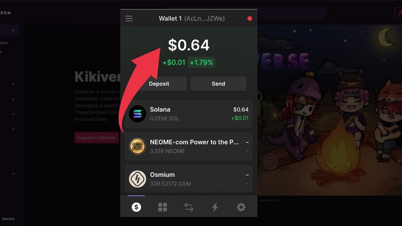 4. Make sure you have enough SOL in your wallet to buy the actual NFT